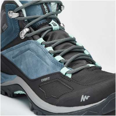Ботинки водонепроницаемые для горных походов женские синие MH500 Mid QUECHUA - купить в интернет-магазине