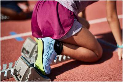 КРОССОВКИ УНИВЕРСАЛЬНЫЕ ДЛЯ ЛЕГКОЙ АТЛЕТИКИ AT START СВЕТЛО-ГОЛУБЫЕ KALENJI - купить в интернет-магазине