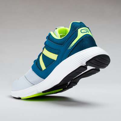 Детские кроссовки на шнурках для легкой атлетики Run Support серо-синие KALENJI - купить в интернет-магазине