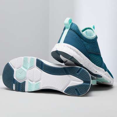 Кроссовки для фитнеса женские зеленые 140 mid DOMYOS - купить в интернет-магазине