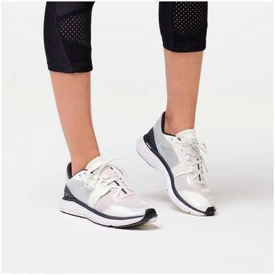 КРОССОВКИ ДЛЯ ДЖОГГИНГА ЖЕНСКИЕ RUN COMFORT СВЕТЛО-СЕРЫЕ KALENJI - купить в интернет-магазине