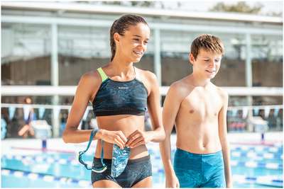 Верх раздельного купальника для девочек, устойчивый к хлору, Kamyleon Sea NABAIJI - купить в интернет-магазине