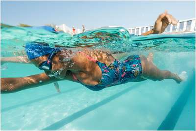 КУПАЛЬНИК RIANA + ЖЕН. NABAIJI - Одежда для плавания Плавание в бассейне -...