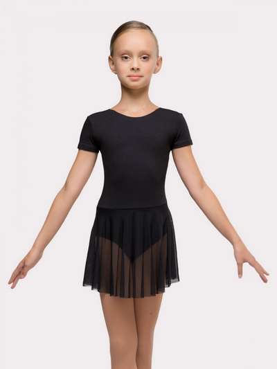 
				Купальник с юбкой для занятий танцами детский белый LLC KORRI GROUP - купить в интернет-магазине 
			