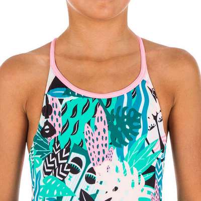 Купальник слитный для девочек зеленый Riana all mask NABAIJI - купить в интернет-магазине