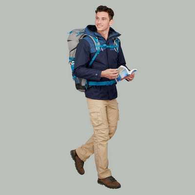 Куртка для туристического треккинга 3 в 1 мужская TRAVEL 100 FORCLAZ - купить в интернет-магазине