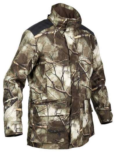 КУРТКА ДЛЯ ОХОТЫ 3 В ВОДОНЕПРОНИЦАЕМАЯ 1 CAMO TREEMETIC 500. SOLOGNAC - купить в интернет-магазине