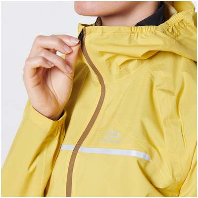 Куртка для трейлраннинга женская водонепроницаемая желтая  EVADICT - купить в интернет-магазине