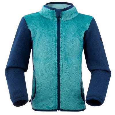 Куртка флисовая для катания на лыжах/санках для детей бирюзово-синяя MIDWARM LUGIK - купить в интернет-магазине