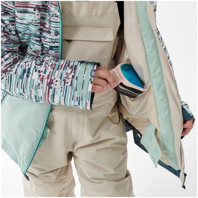 Куртка детская для сноуборда и лыж SNB JKT 500 бирюзовая DREAMSCAPE - купить в интернет-магазине