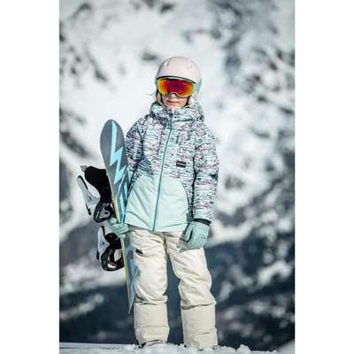 КУРТКА ДЛЯ СНОУБОРДА (И ЛЫЖ) ДЛЯ ДЕТЕЙ ЖЕЛТАЯ С ПРИНТОМ 500 DREAMSCAPE - купить в интернет-магазине