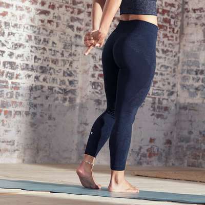 Леггинсы для йоги 7/8 бесшовные женские DOMYOS - купить в интернет-магазине