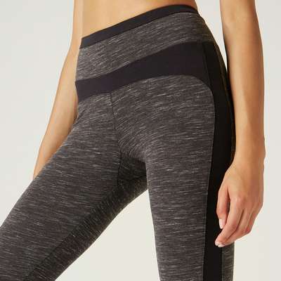 Легинсы спортивные женские 510 серые DOMYOS - купить в интернет-магазине