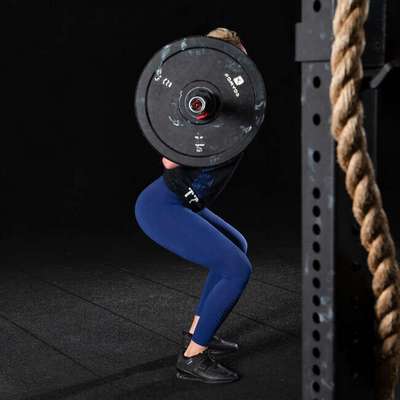 Легинсы для кросс-тренинга женские синие DOMYOS - купить в интернет-магазине