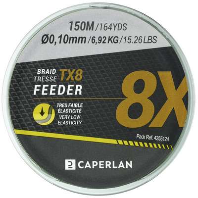ЛЕСКА ДЛЯ РЫБАЛКИ НА ФИДЕР ПЛЕТЕНАЯ TX6/TX8 150 М  CAPERLAN - купить в интернет-магазине