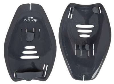 ЛОПАТКИ ДЛЯ ПЛАВАНИЯ С СИЛИКОНОВЫМИ РЕМЕШКАМИ СЕРЫЕ РАЗМЕР М 500 NABAIJI - купить в интернет-магазине