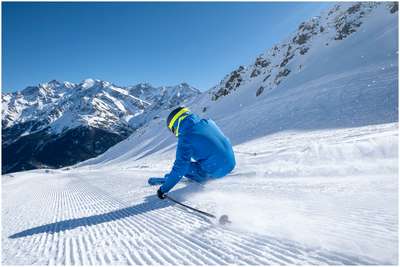 ЛЫЖИ ГОРНЫЕ ДЛЯ ТРАССОВОГО КАТАНИЯ С КРЕПЛЕНИЕМ СИНИЕ BOOST 980 ST WEDZE - купить в интернет-магазине