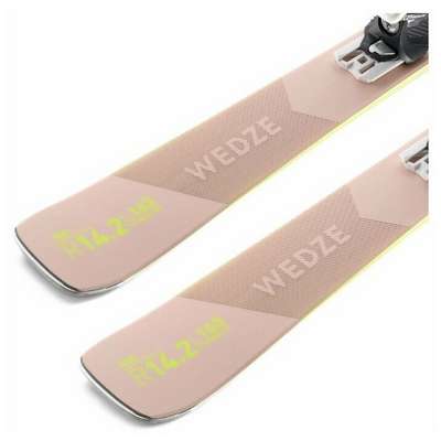 ЛЫЖИ ГОРНЫЕ ДЛЯ ТРАССОВОГО КАТАНИЯ С КРЕПЛЕНИЕМ ЖЕНСКИЕ РОЗОВЫЕ CROSS 950+ WEDZE - купить в интернет-магазине