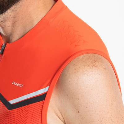 Майка для трейлраннинга на молнии мужская красная EVADICT - купить в интернет-магазине