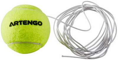 МЯЧ ДЛЯ ИГРЫ В БОЛЬШОЙ ТЕННИС И РЕЗИНКА ДЛЯ ТРЕНАЖЕРА BALL IS BACK ARTENGO - купить в интернет-магазине