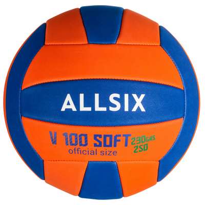 Волейбольный мяч V100 SOFT 230–250 г ALLSIX - купить в интернет-магазине