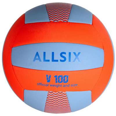
				Волейбольный мяч V100 оранжевый ALLSIX - купить в интернет-магазине 
			