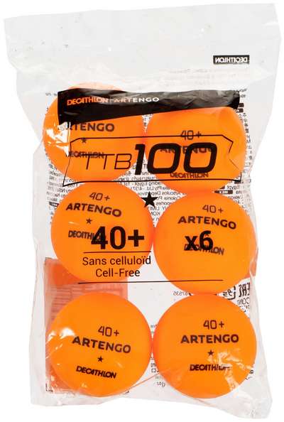 МЯЧИ ДЛЯ НАСТОЛЬНОГО ТЕННИСА TTB 100 1* ОРАНЖЕВЫЕ 6 ШТ. PONGORI - купить в интернет-магазине