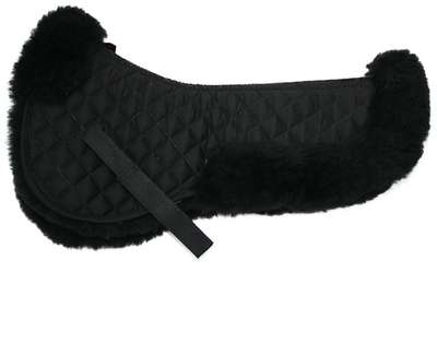 Меховушка на седло черная SHKURA DECOR - купить в интернет-магазине