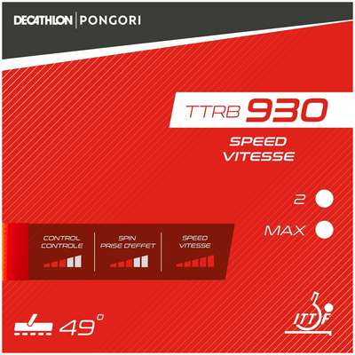 НАКЛАДКА РАКЕТКИ ДЛЯ НАСТОЛЬНОГО ТЕННИСА TTRB 930 SPEED PONGORI - купить в интернет-магазине