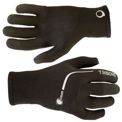 Неопреновые перчатки Bero 2 мм TRIBORD - Подводное плавание Гидрокостюмы Дайвинг,...