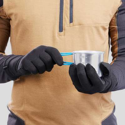 Нижние перчатки из шерсти мериноса для горного треккинга взрослые - TREK 500 FORCLAZ - купить в интернет-магазине