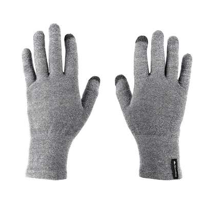 
				Нижние перчатки для треккинга в горах из вторичного полиэстера взрослые Trek 100 FORCLAZ - купить в интернет-магазине 
			