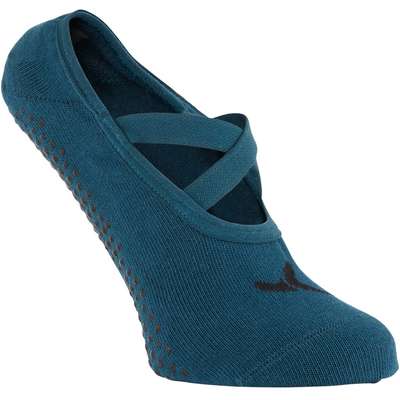 Носки для фитнеса и пилатеса женские нескользящие 500 Gym NYAMBA - купить в интернет-магазине