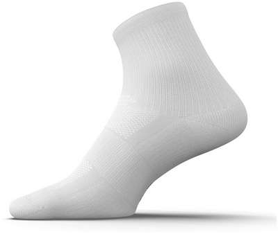 НОСКИ ДЛЯ БЕГА СРЕДНЕЙ ВЫСОТЫ COMFORT 2 ПАРЫ ЧЕРНЫЕ БЕЛЫЕ KIPRUN - купить в интернет-магазине